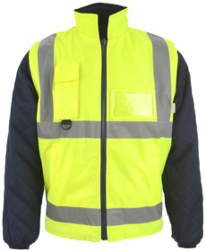 A photo of Detachable Sleeved Hi Vis Padded Body Warmer EN20471