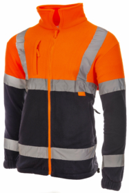 A photo of Orange & Navy Two-Tone Polar Fleece Not PPE